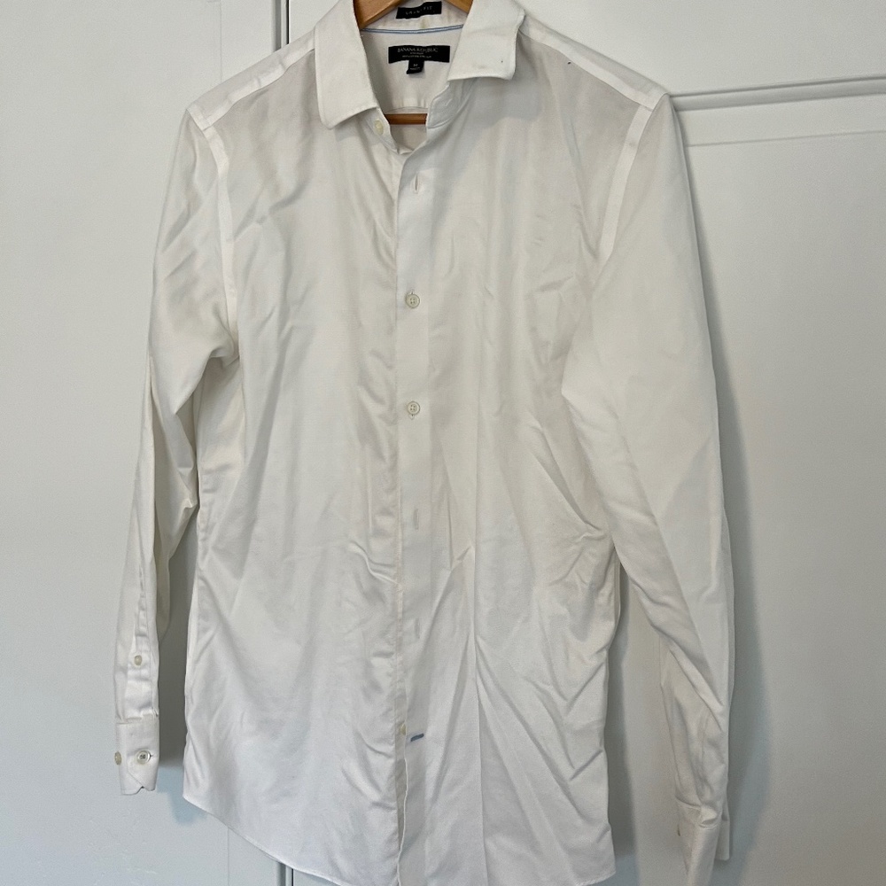 Banana Republic White Dress Shirt - Men's Medium